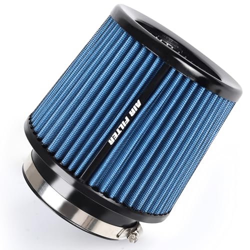 3 3.5 4 Inches Cold Air Intake Filter 76mm 89mm 101mm High Performance Washable Clamp