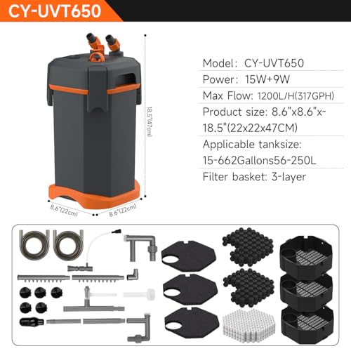 External Canister Filter for Aquariums