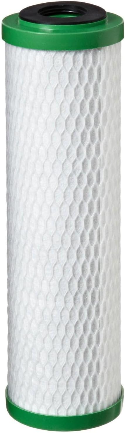 Pentair Pentek CBR2-10R Carbon Water Filter, 10-Inch, Under Sink Carbon Block Multi-Media Replacement Cartridge with Built-In Flow Restrictor, 10