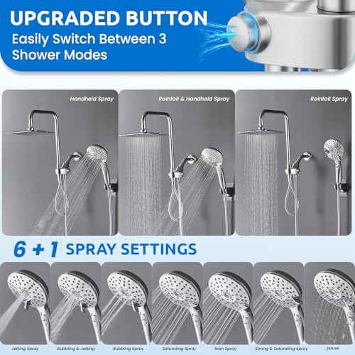 8" Dual Shower Head Combo