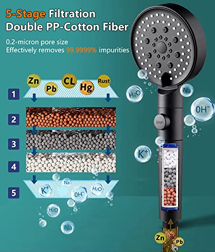 Spray Shower Head Filter with Mineral Beads (6 Count)