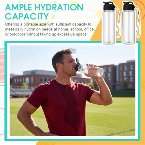 72 Pcs 17 Oz Plastic Water Bottles Bulk Sports (72 Count)