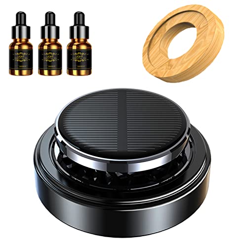 Solar Energy Powered Car Air Freshener with 3 Essential Oil