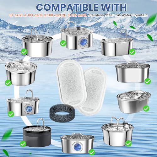 Cat Water Fountain Filter Replacement (16 Count)