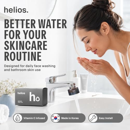 Helios Water Filter for Sink Faucet with Vitamin C Infusion Made in Korea