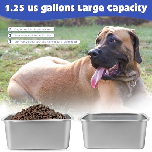 1.25 Gallon Dog Water Bowl (2 Count)