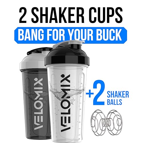 2 Pack 28oz Protein Shaker Bottle for Protein Mixes (2 Count)