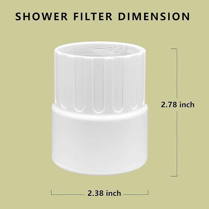 Replacement Shower Head Filter 2 Pack fits for JOLIE Shower Head Filter Catridge for Hard Water, High Ouput for Softening Water, Healthy Skin and Hair
