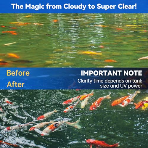 Pond UV Light for Fish Tank UV Pond Water Clarifier for 100