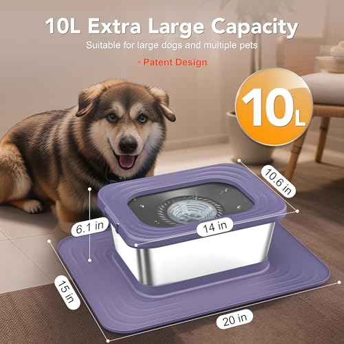 10L Stainless Steel Dog Water Bowl