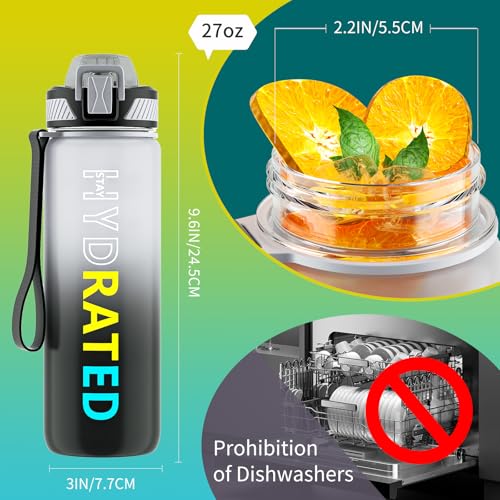 Water Bottle with Straw