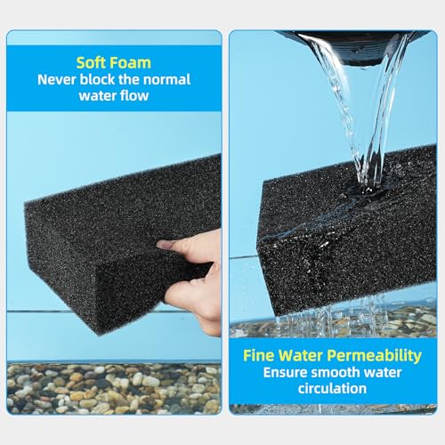 2 Pack Aquarium Bio Sponge Filter Media Pad Cut
