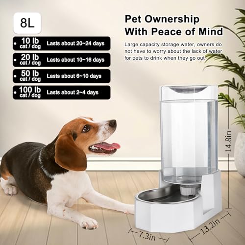 8L Gravity Dog Water Dispenser