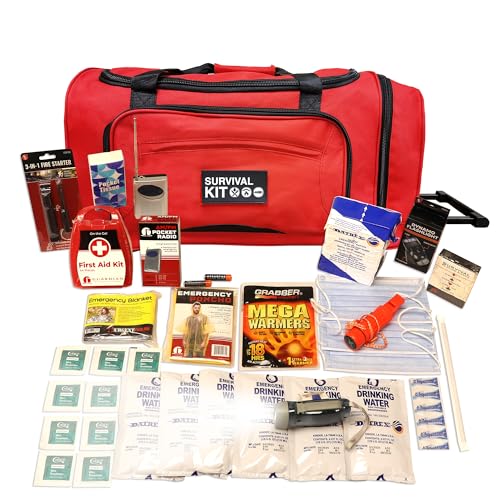 1-Person, 72 Hour Necessity Wheel Bag Survival Kit - Food, Water, Tools