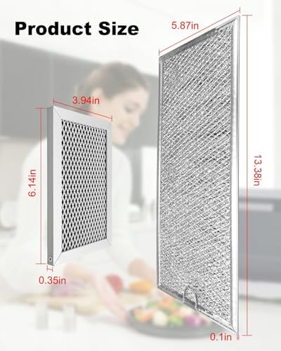 Microwave Charcoal & Grease Filter Fit for GE JVM6175SF1SS JVM6175SK1SS