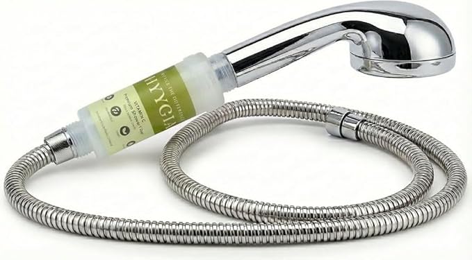 Premium Vitamin C Shower Filter for Hair and Skin - High Output Chlorine Remover & Water Filtration - Reduces Dry Itchy Skin & Frizzy Brittle Hair - Universal Fit (Unscented Bliss)