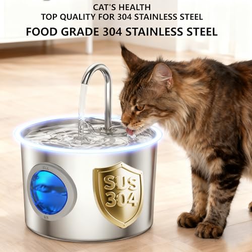 Cat Water Fountain Stainless Steel (74.39 Ounce)