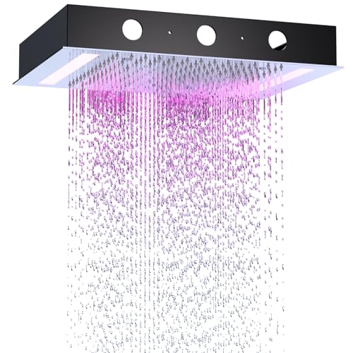 14x20 Inch LED Rainfall Shower Head