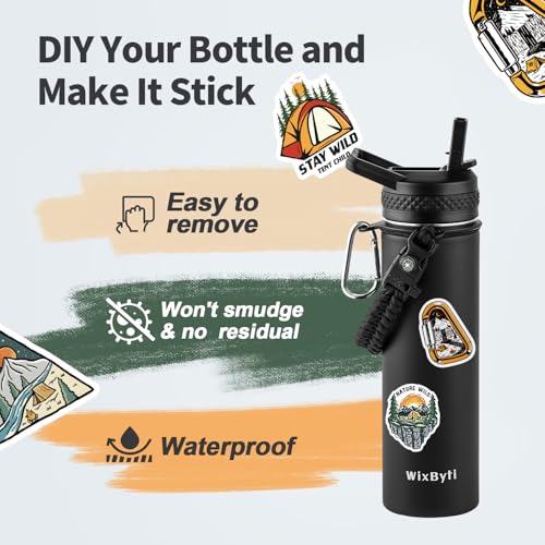 20 oz Insulated Water Bottle with Straw