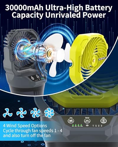 Portable Misting Fan with RGB Ambient Light