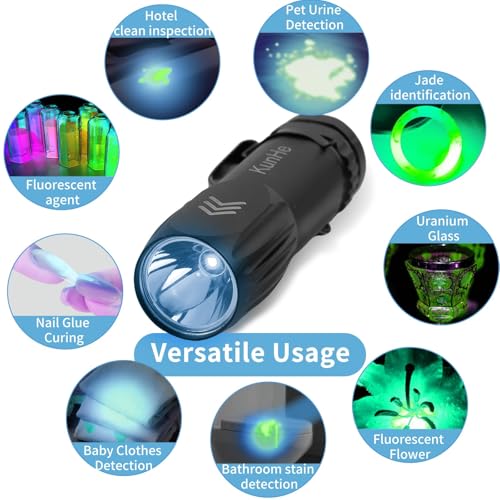 40 Pack 365nm UV Flashlight Mini Rechargeable UV Light 3W for Pet Stain Detection Hotel Cleaning Resin Curing Gem & Scorpion Inspection Stocking Stuffers (40 Count)