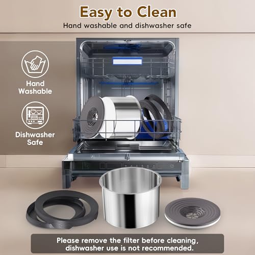 10L Dog Water Bowl No Spill Stainless Steel for Slow Drinking Black