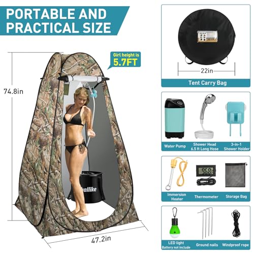 Portable Hot Shower for Camping Shower Tent Kit