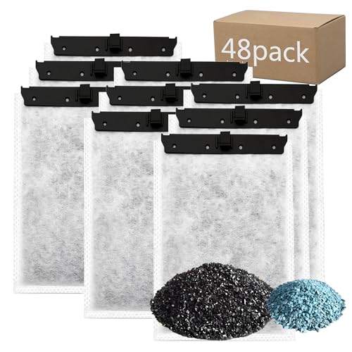 Aquarium 48 Pack Medium Filter Cartridges with Zeolite (48 Count)