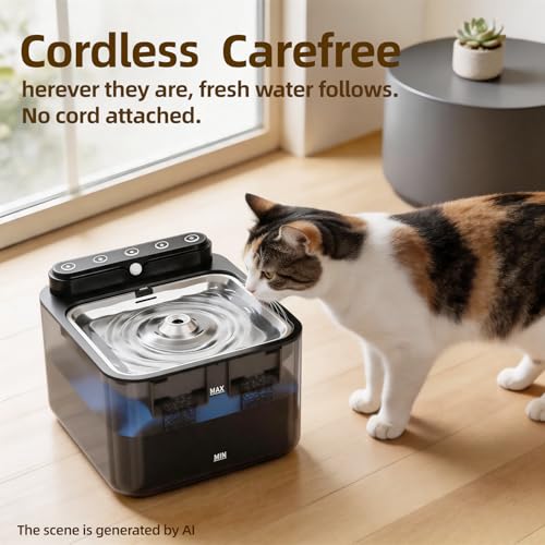 Wireless Cat Water Fountain Battery Operated