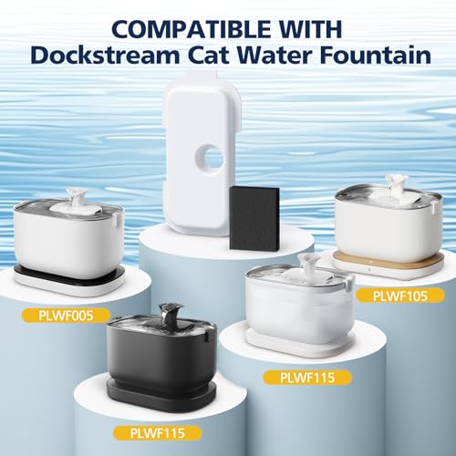 Replacement Filters for PETLIBRO Dockstream Cat Water Fountain PLWF106 (12 Count)