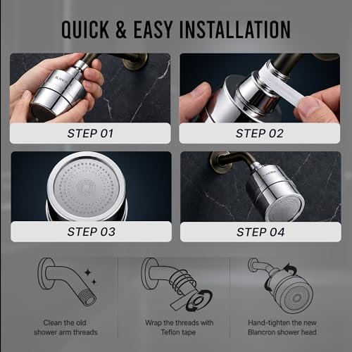 Filtered Shower Head for Hard Water