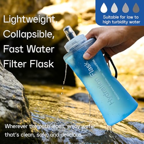 500ml Collapsible Water Filter Bottle