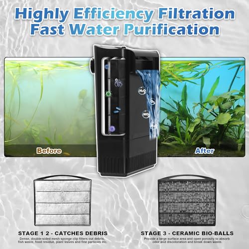 Turtle Tank Filter Aquarium Filter Power Adjustable 20