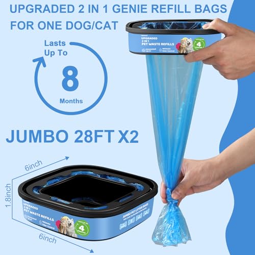 Genie Refill Bags for Cat Dog 2 Pack (2 Count)