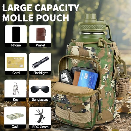 Half Gallon Water Bottle Insulated with Sleeve