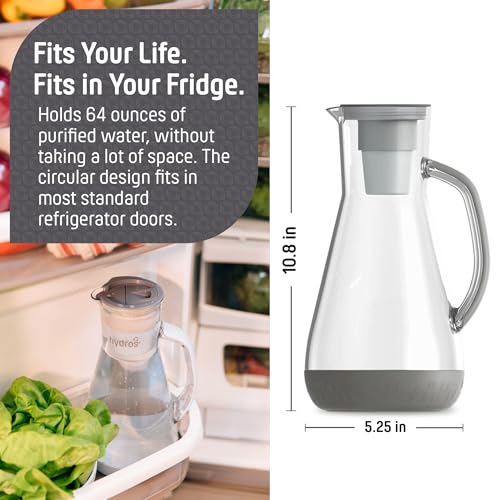 64 Ounce Water Filter Pitcher with Patented Fast Flo Tech