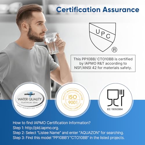 5 Micron 4.5"x10" Whole House Water Filter Combo