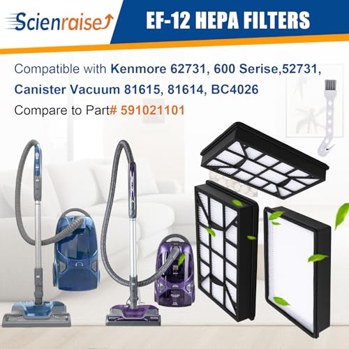 EF 12 HEPA Filter Replacement for Kenmore 600 Series Vacuum (3 Count)