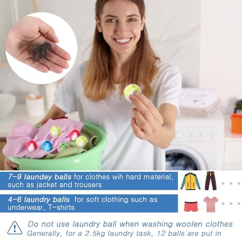 12 Pieces Pet Hair Remover for Laundry