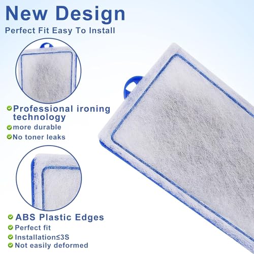 12 Pack Large Aquarium Filter Cartridges Compatible with Whisper Bio (12 Count)