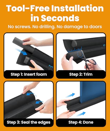 2 Sided Door Draft Stopper for Bottom of Door