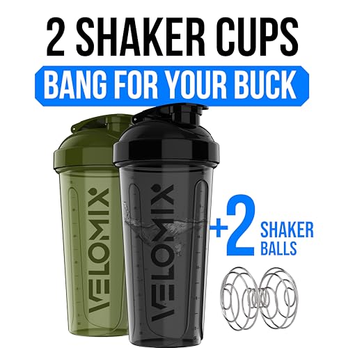 2 Pack 28oz Protein Shaker Bottle for Protein Mixes (2 Count)