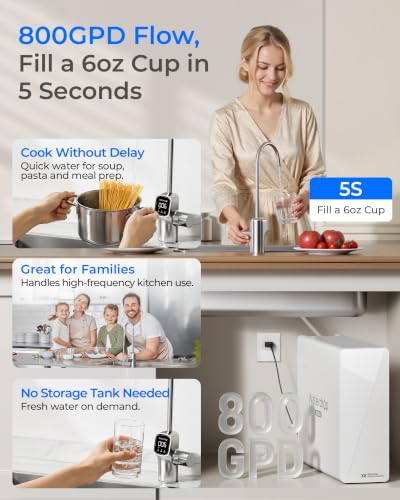 X8 WAN Alkaline Mineral Tankless Reverse Osmosis System Undersink