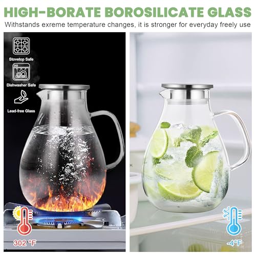 2.2 Liter 75oz Glass Pitcher