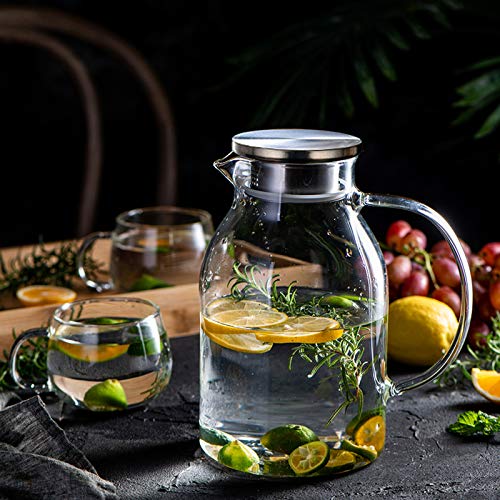 88OZ Glass Pitcher with Lid and Spout
