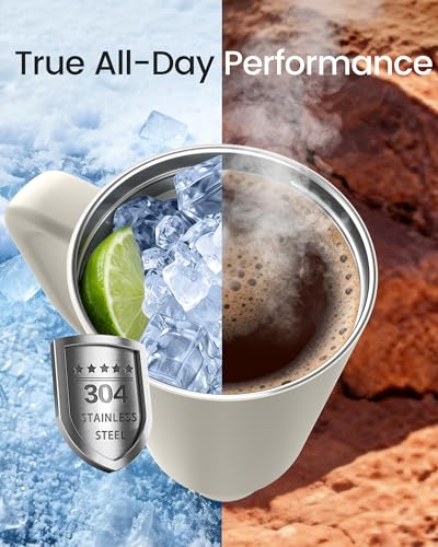 Insulated Mug 100% Spill Resistant Insulated Water Bottle for Iced Coffee & Hot Drinks