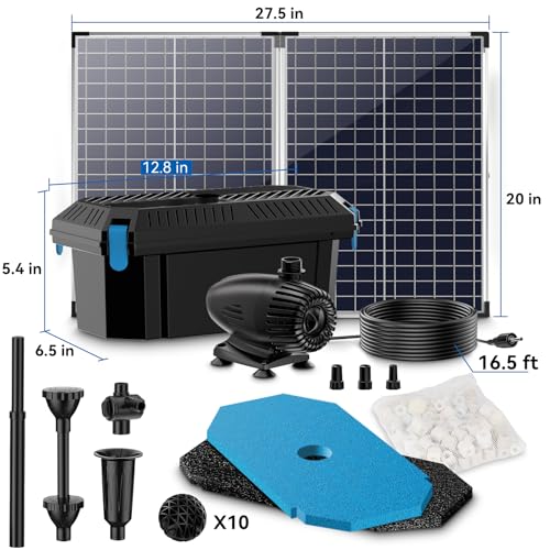 70W Solar Pond Pump with Filter Kit