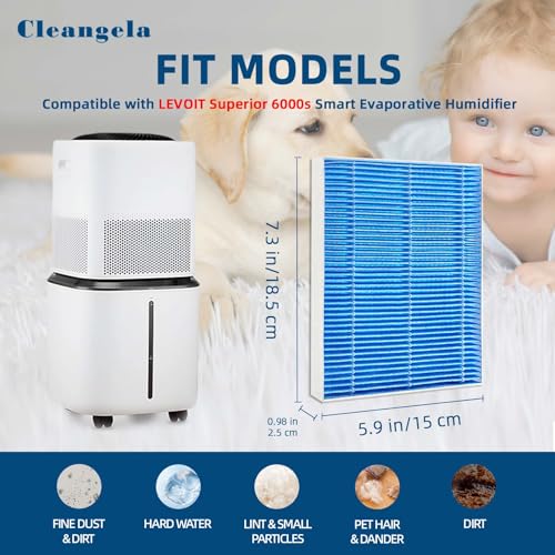 6000S Humidifier Replacement Filter for LEVOIT Superior 6000S Evaporative (8 Count)