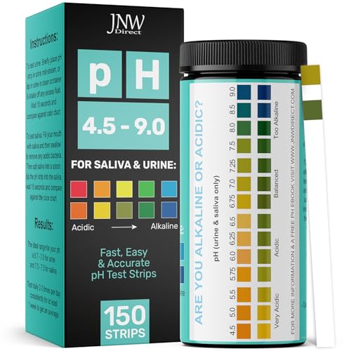 pH Test Strips for Urine and Saliva (150 Count)
