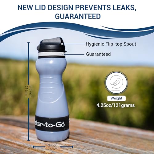 Water-to-Go Water Filter Bottle for Hiking, 18.5oz/55cl, Value Bundle